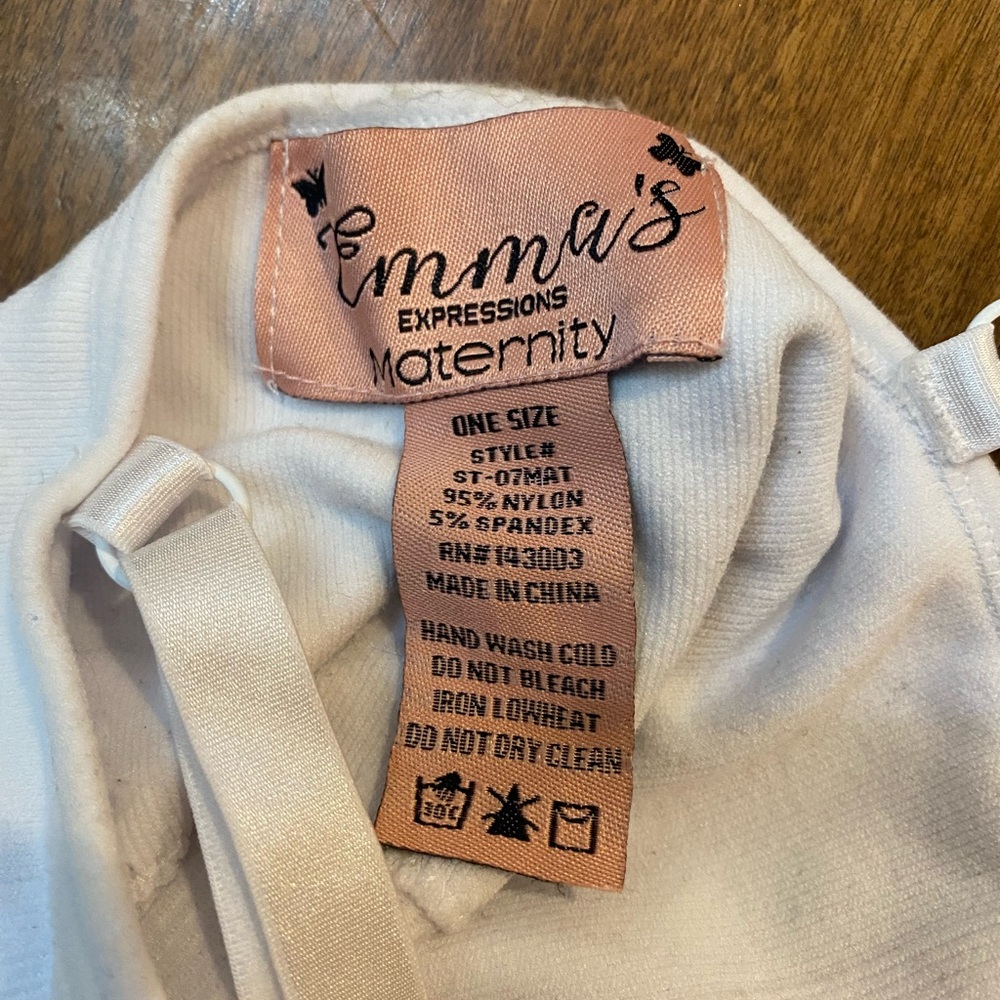 Emma’s Expressions Maternity Elegant White Chemise - Picture 3 of 3
